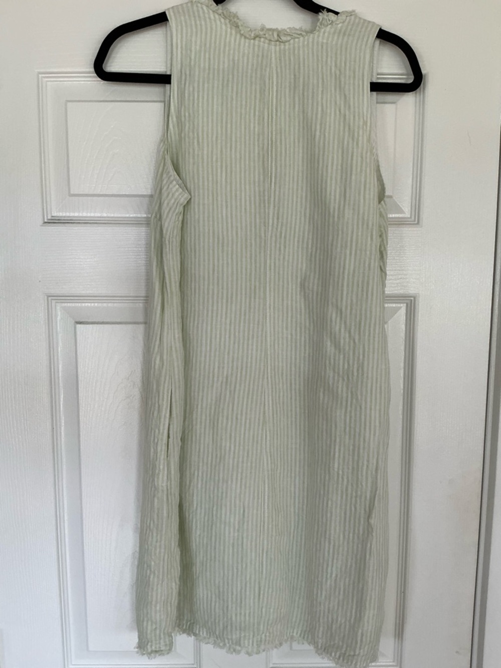Tommy Bahama Light Green & White Striped V-Neck Dress With Pockets - Picture 8 of 9